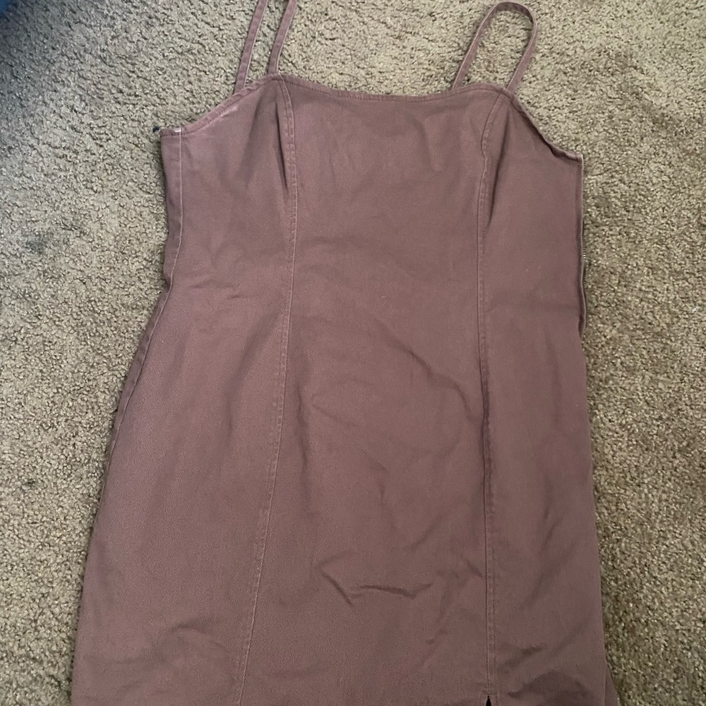 Brown Divided Mini dress